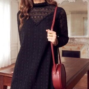 Sézane Lila Dress in Noir